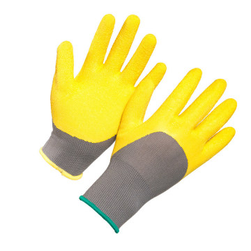 3/4 DIP Latex Crinkle Coated Labour Work Gloves